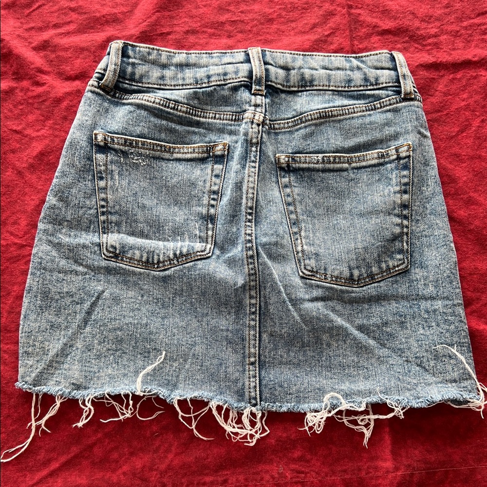 Wild Fable Distressed Denim Mini Skirt - Picture 2 of 3